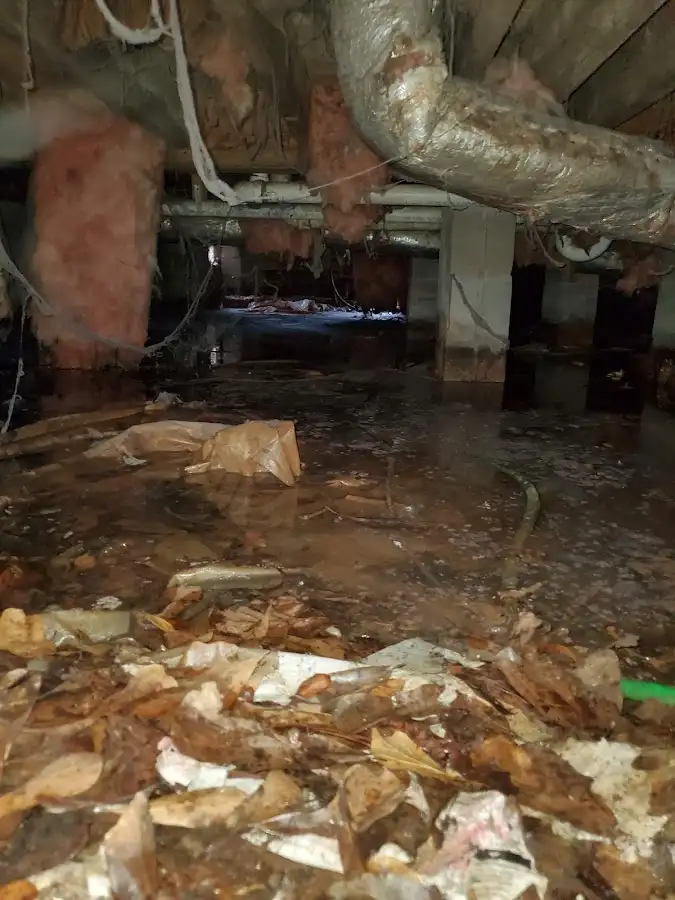 Crawl space flood assessment for Commercial Water Damage Restoration in Audubon
