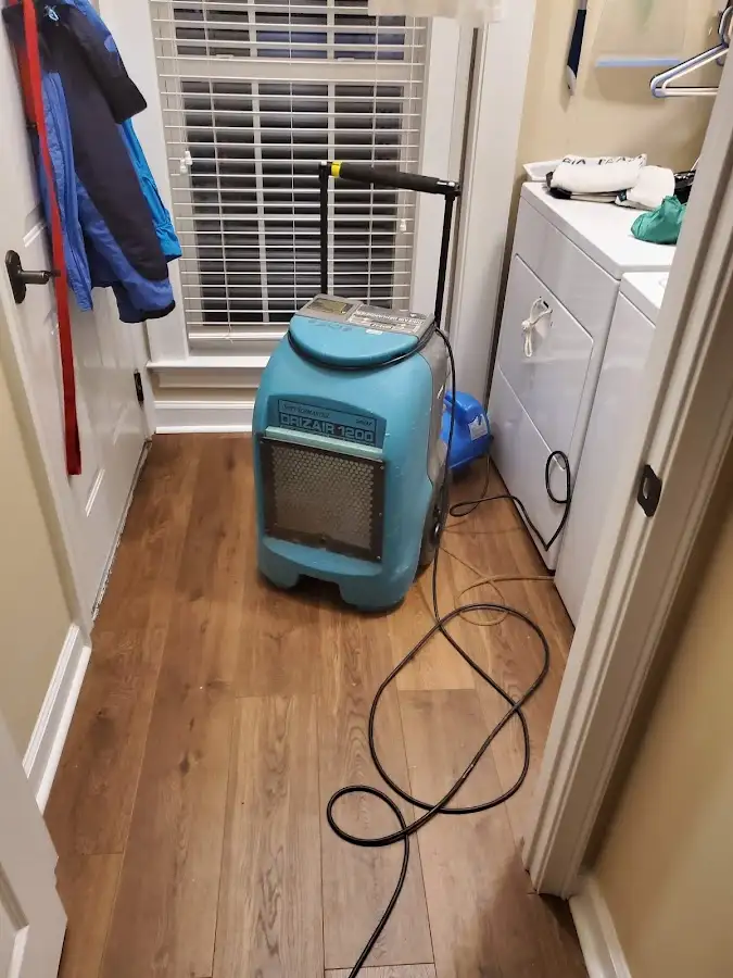 Commercial dehumidifier deployed for Flood Damage Cleanup in Audubon