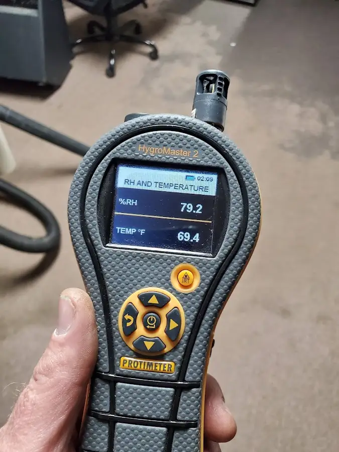 Moisture meter humidity assessment for Fire & Smoke Damage Restoration in Audubon